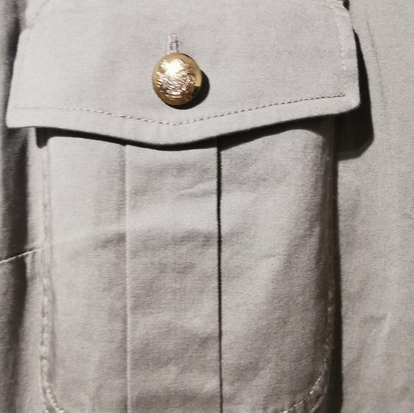 Lauren Ralph Lauren Button Up Front Pockets Tie Front S18 Chic Dress Cotton - Picture 5 of 9